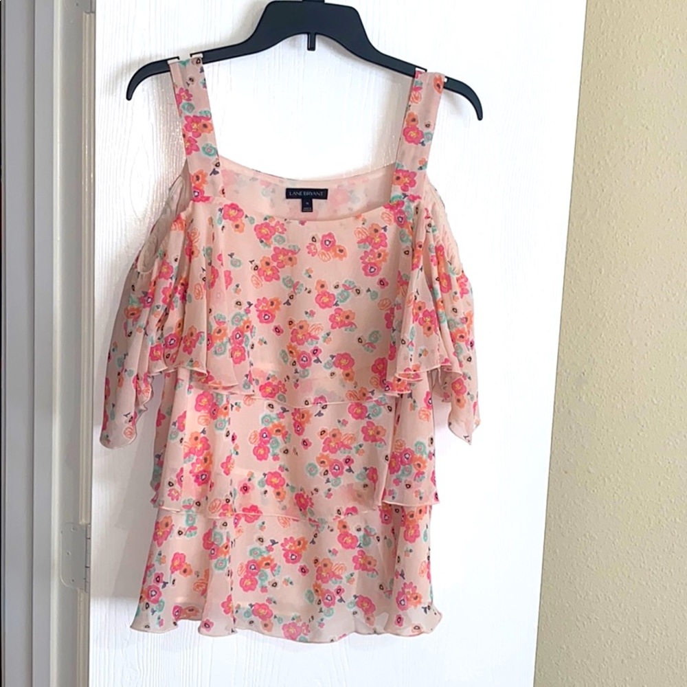 Like New- Lane Bryant plus floral top/blouse